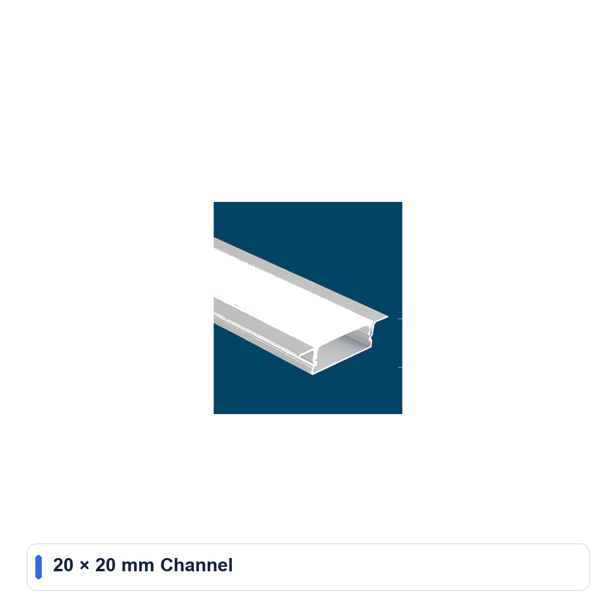 20 × 20 mm Channel for Aluminium channels and profiles