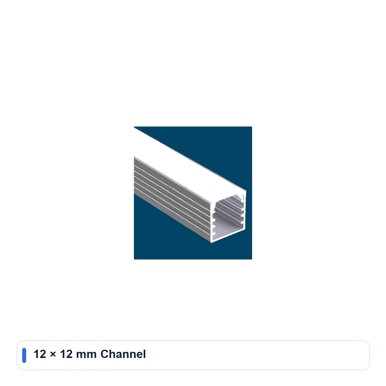 12 × 12 mm Channel for Aluminium channels and profiles
