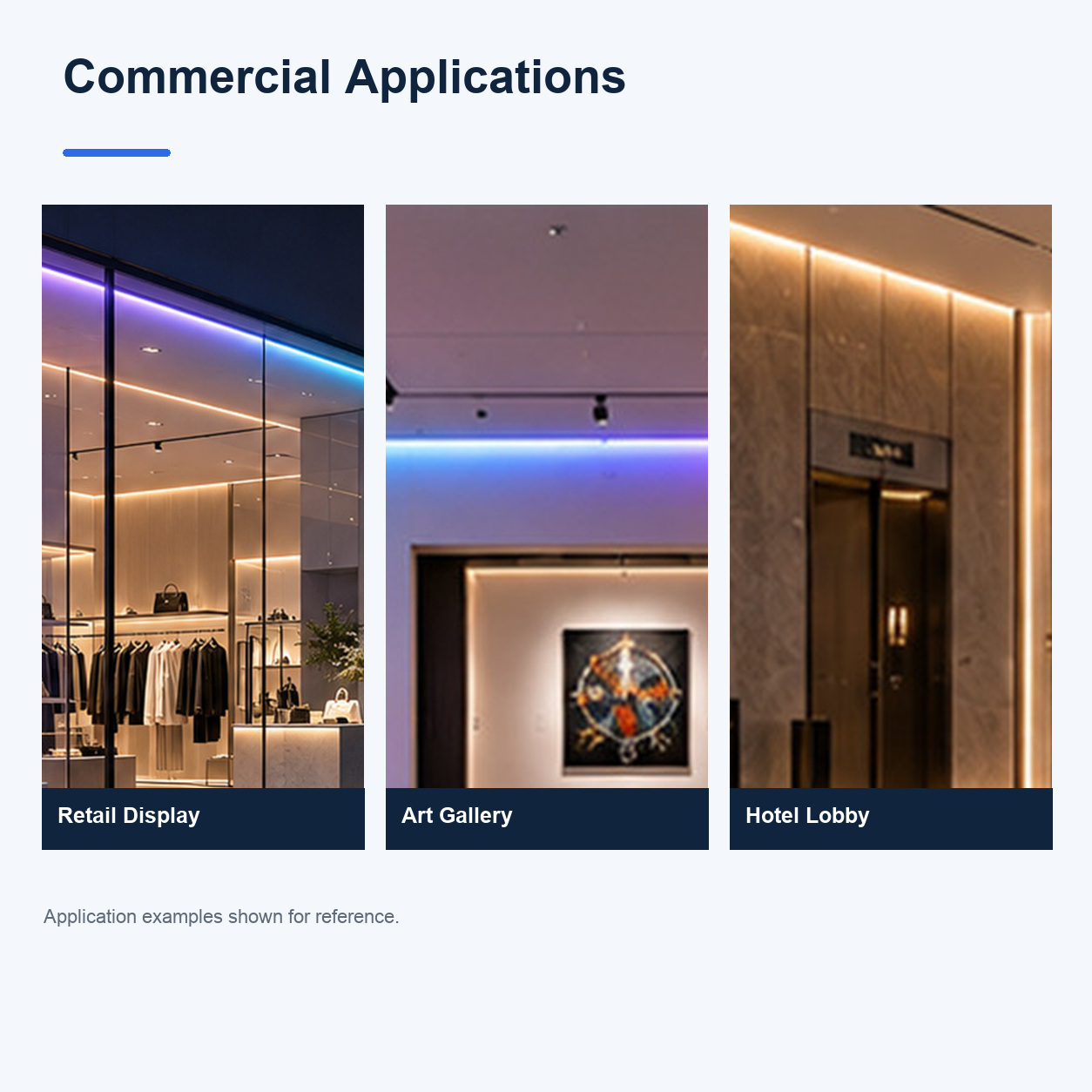 RGB COB LED strips — 06 commercial applications