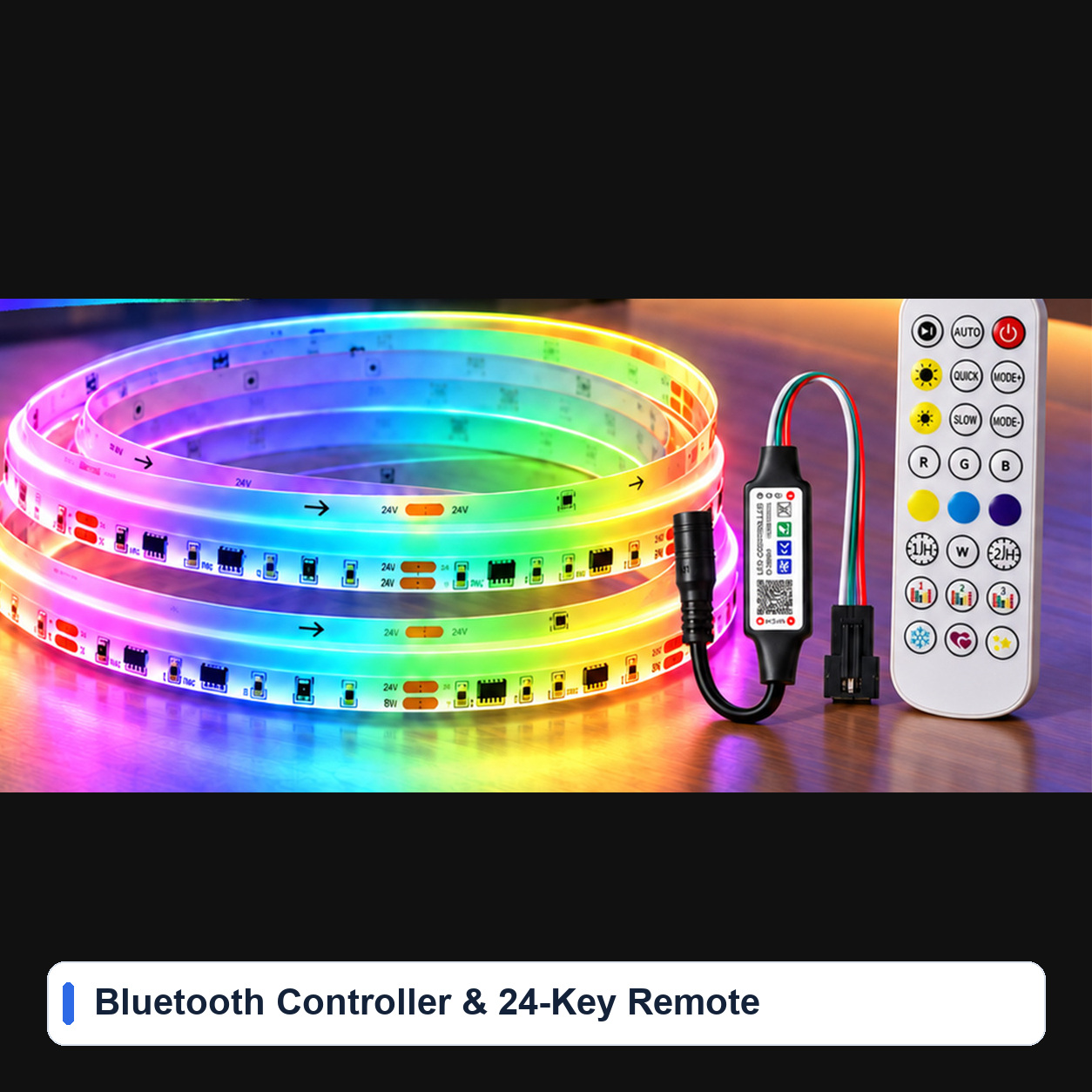 RGB COB LED strips — 03 controller remote set