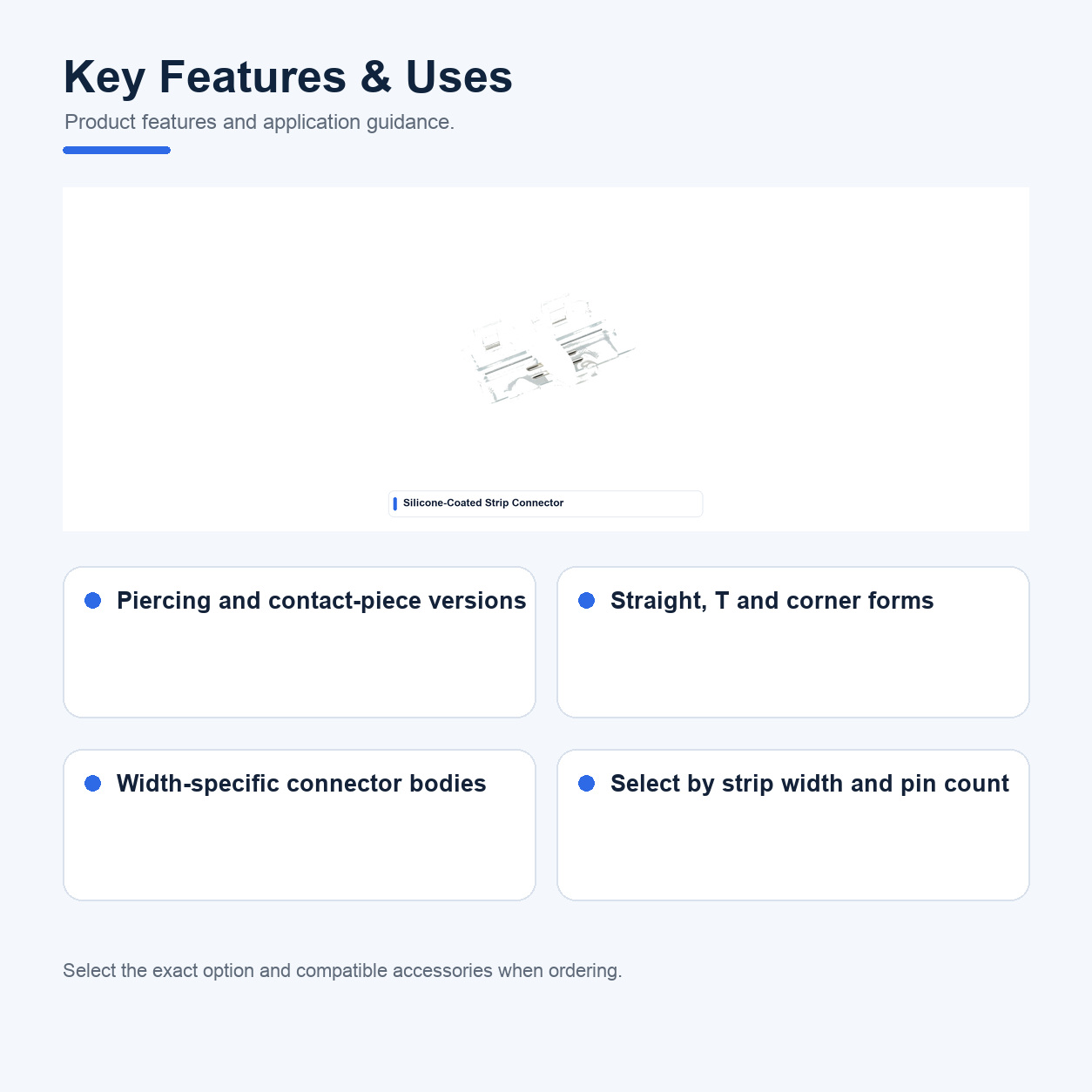 Key features and uses of Low-voltage Connectors and cables