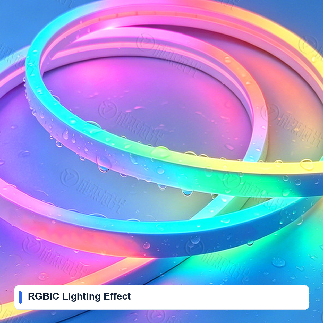 RGBIC Lighting Effect for Sound-control Bluetooth LED neon flex