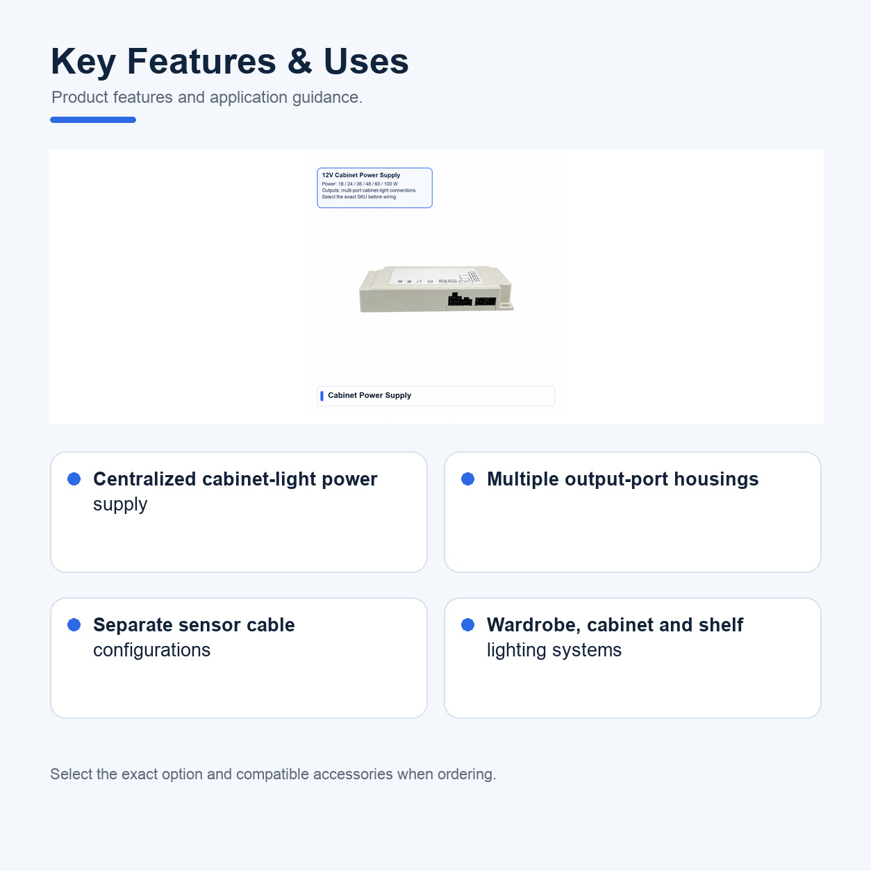 Key features and uses of Power-supply LED power supplies and adapters