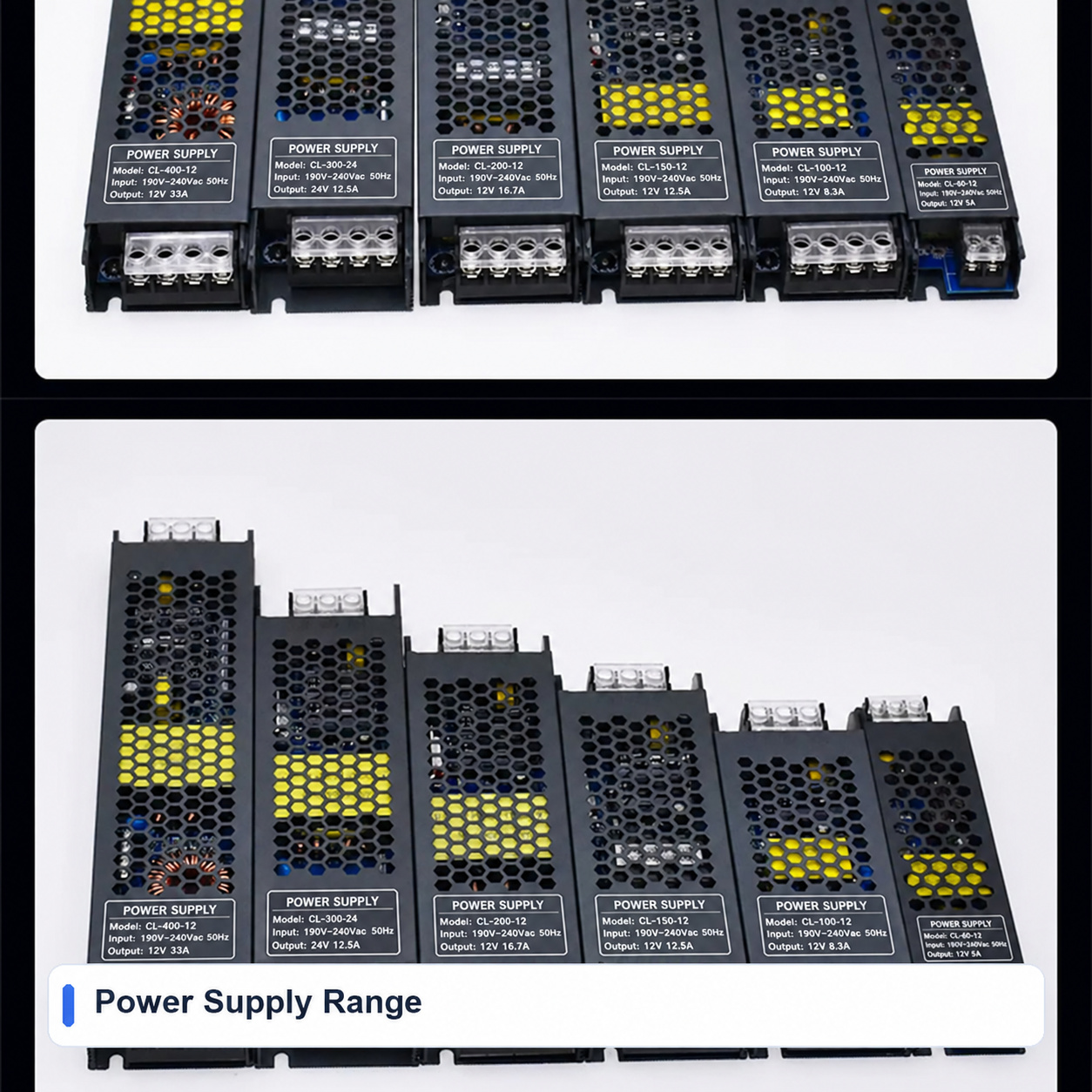 Power Supply Range for Slim Power-supply LED power supplies and adapters