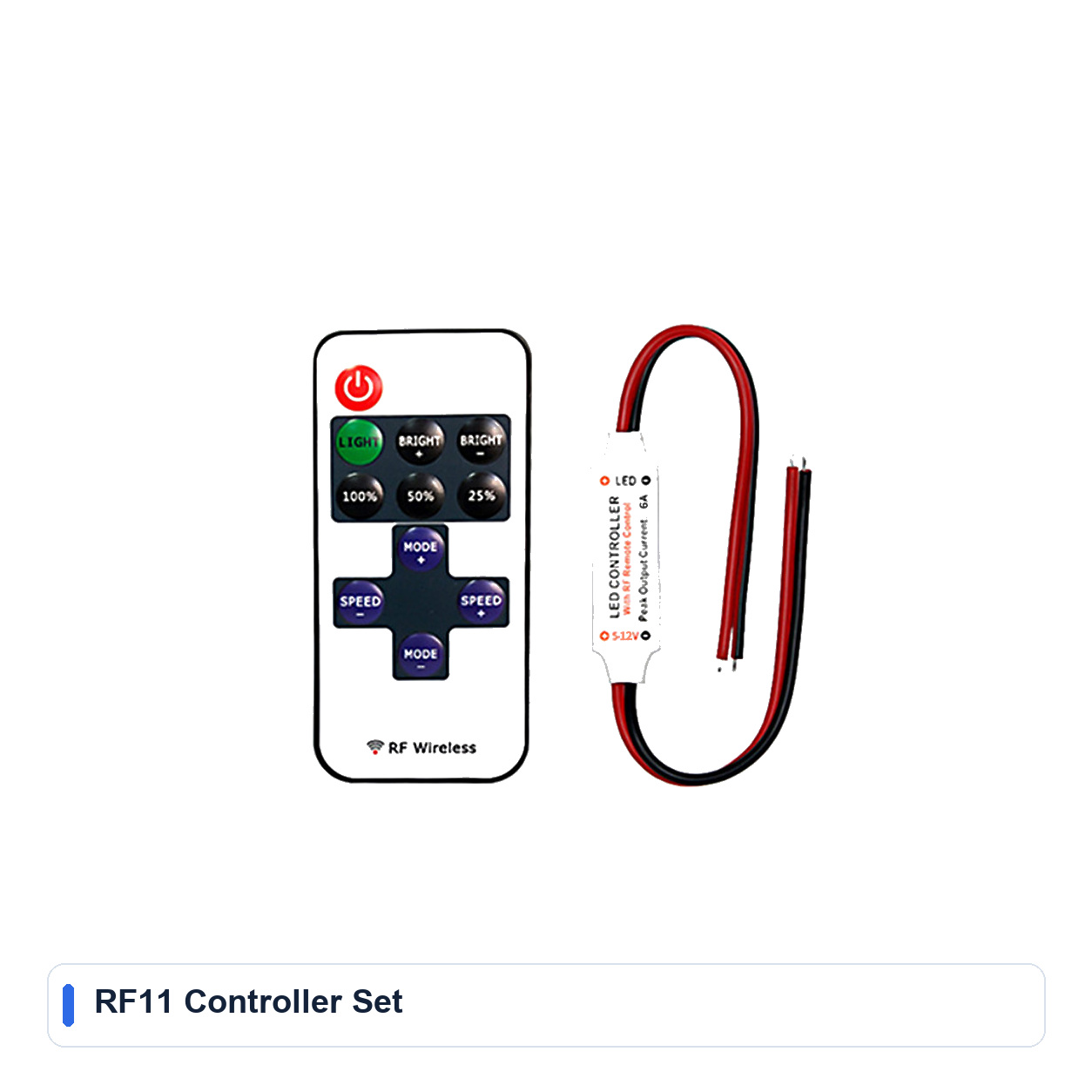 RF 11-Key Single-Color LED Controller