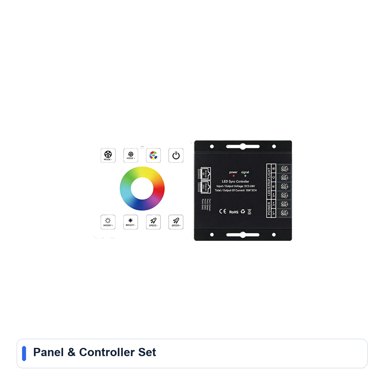 Panel & Controller Set for RGB LED strip controllers