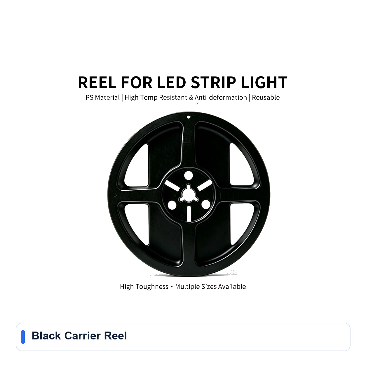 Black Carrier Reel for Reels and packaging accessories