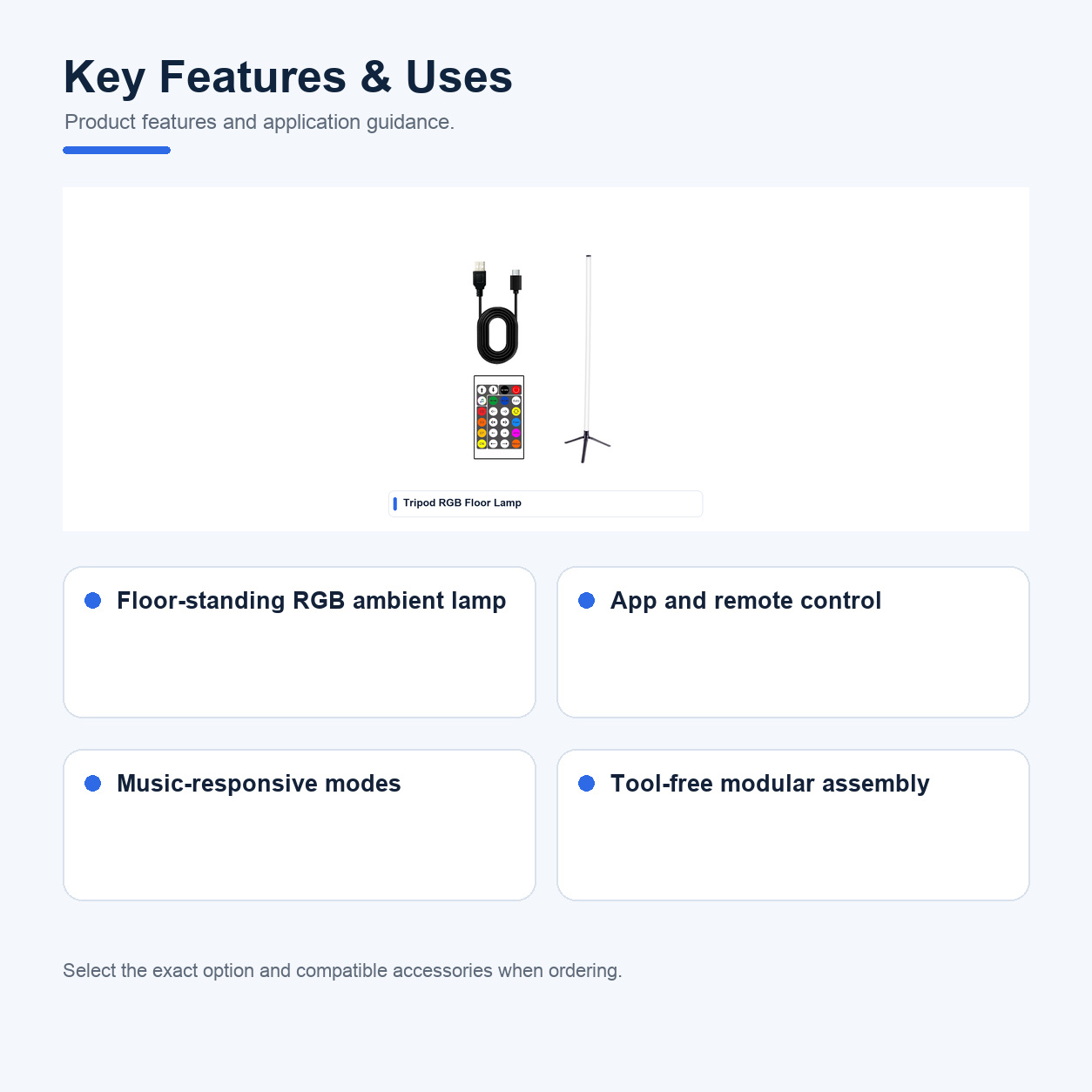 Key features and uses of Bluetooth Floor-standing RGB floor lamps