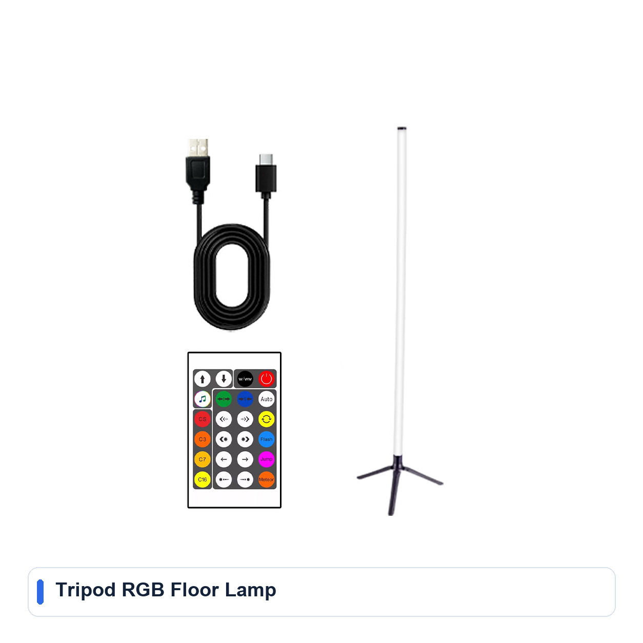 RGB Tripod Floor Lamp with App and Remote